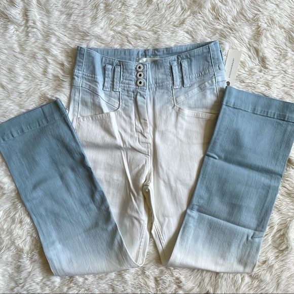 Anthropologie Pilcro and the Letterpress Jeans Ultra High-Rise Dip-Dyed 26 NWT - Picture 8 of 16